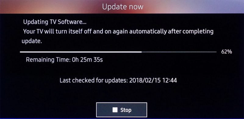 Firmware Update on TV