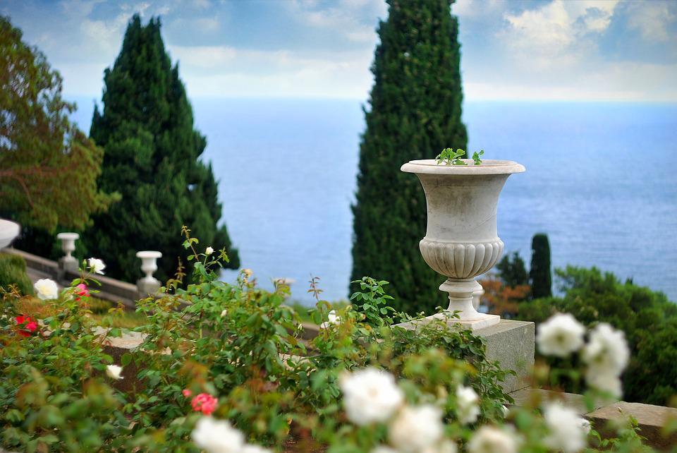 Garden, Coast, Sea, Beach, Sky, Sun, Summer, Blue