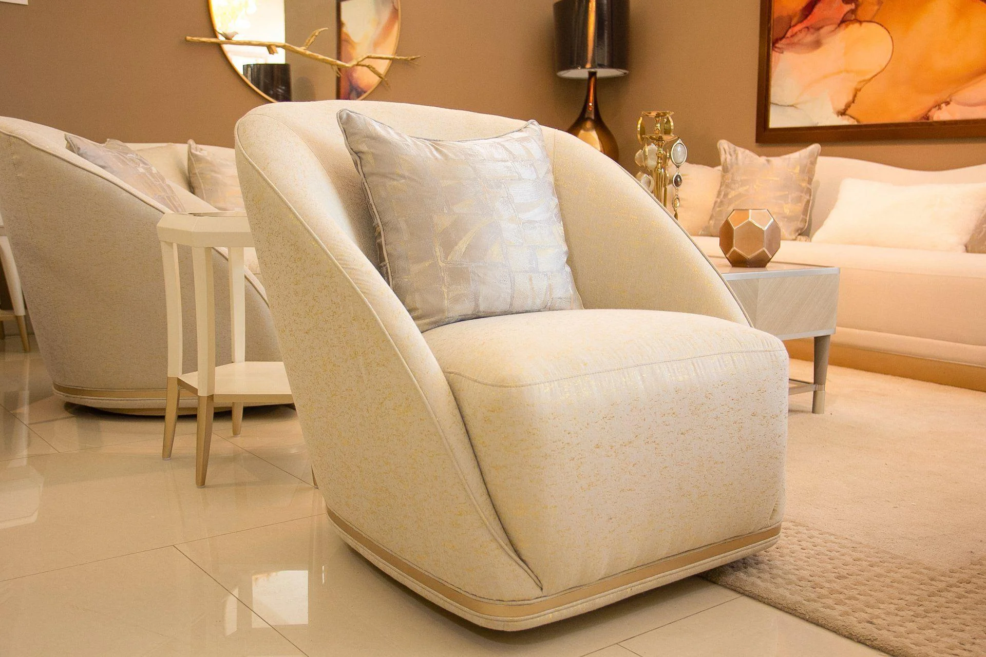 armchair for living room Michael Amini, La Rachelle collection